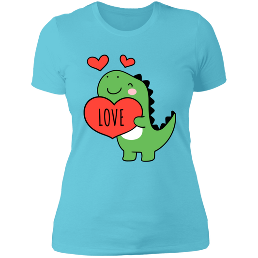 Dinosaur Love Womens Short Sleeve T-Shirt