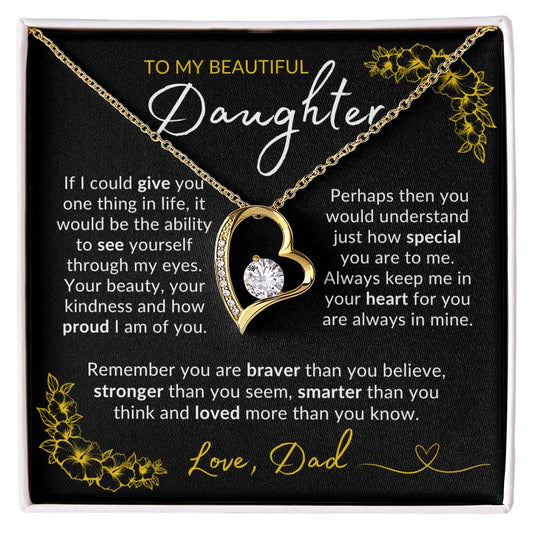 Beautiful Daughter (Love, Dad) | Forever Love Necklace